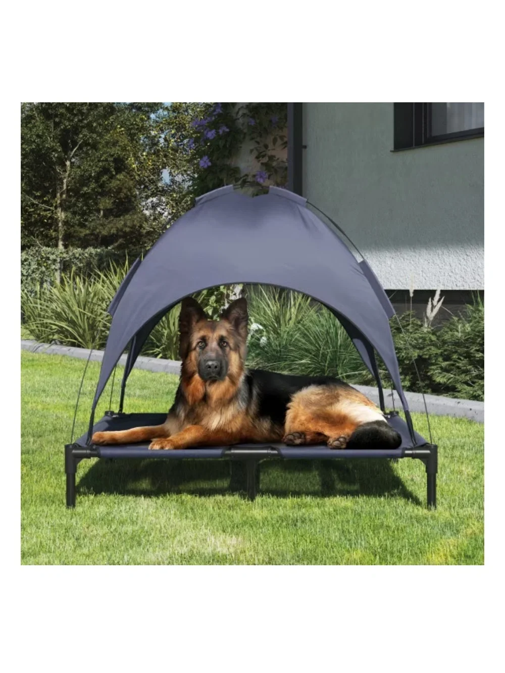 Pet Adobe elevated Pet Bed Canopy - Blue L